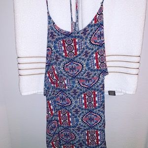 GB multi color sundress with overlay
